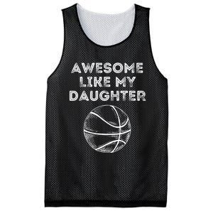 Fathers Day Awesome Like My Daughter Basketball Mesh Reversible Basketball Jersey Tank