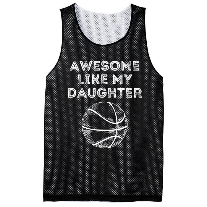 Fathers Day Awesome Like My Daughter Basketball Mesh Reversible Basketball Jersey Tank