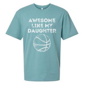 Fathers Day Awesome Like My Daughter Basketball Sueded Cloud Jersey T-Shirt