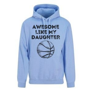 Fathers Day Awesome Like My Daughter Basketball Unisex Surf Hoodie