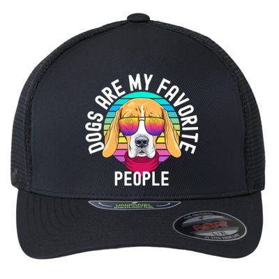 Funny Dogs Are My Favorite People Cool Gift Flexfit Unipanel Trucker Cap