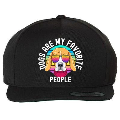 Funny Dogs Are My Favorite People Cool Gift Wool Snapback Cap