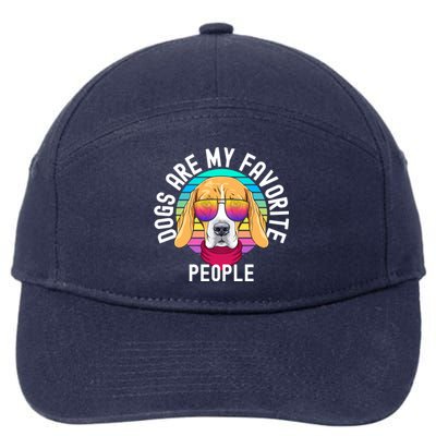 Funny Dogs Are My Favorite People Cool Gift 7-Panel Snapback Hat