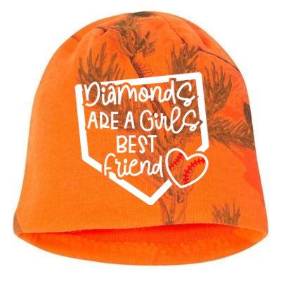 Funny Diamonds Are A Girls Best Friend Baseball Softball Mom Kati - Camo Knit Beanie