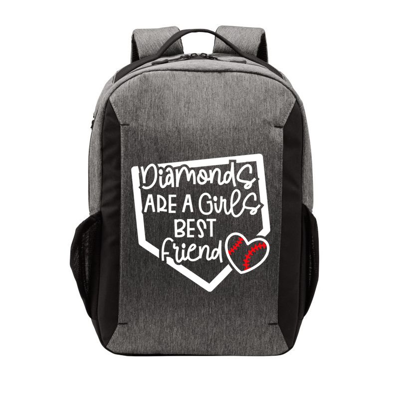 Funny Diamonds Are A Girls Best Friend Baseball Softball Mom Vector Backpack