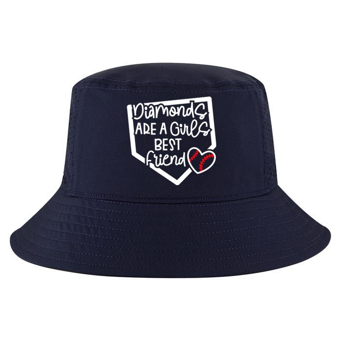 Funny Diamonds Are A Girls Best Friend Baseball Softball Mom Cool Comfort Performance Bucket Hat