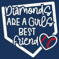 Funny Diamonds Are A Girls Best Friend Baseball Softball Mom 7 Panel Mesh Trucker Snapback Hat