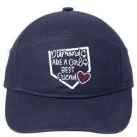 Funny Diamonds Are A Girls Best Friend Baseball Softball Mom 7-Panel Snapback Hat