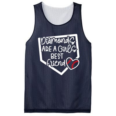 Funny Diamonds Are A Girls Best Friend Baseball Softball Mom Mesh Reversible Basketball Jersey Tank