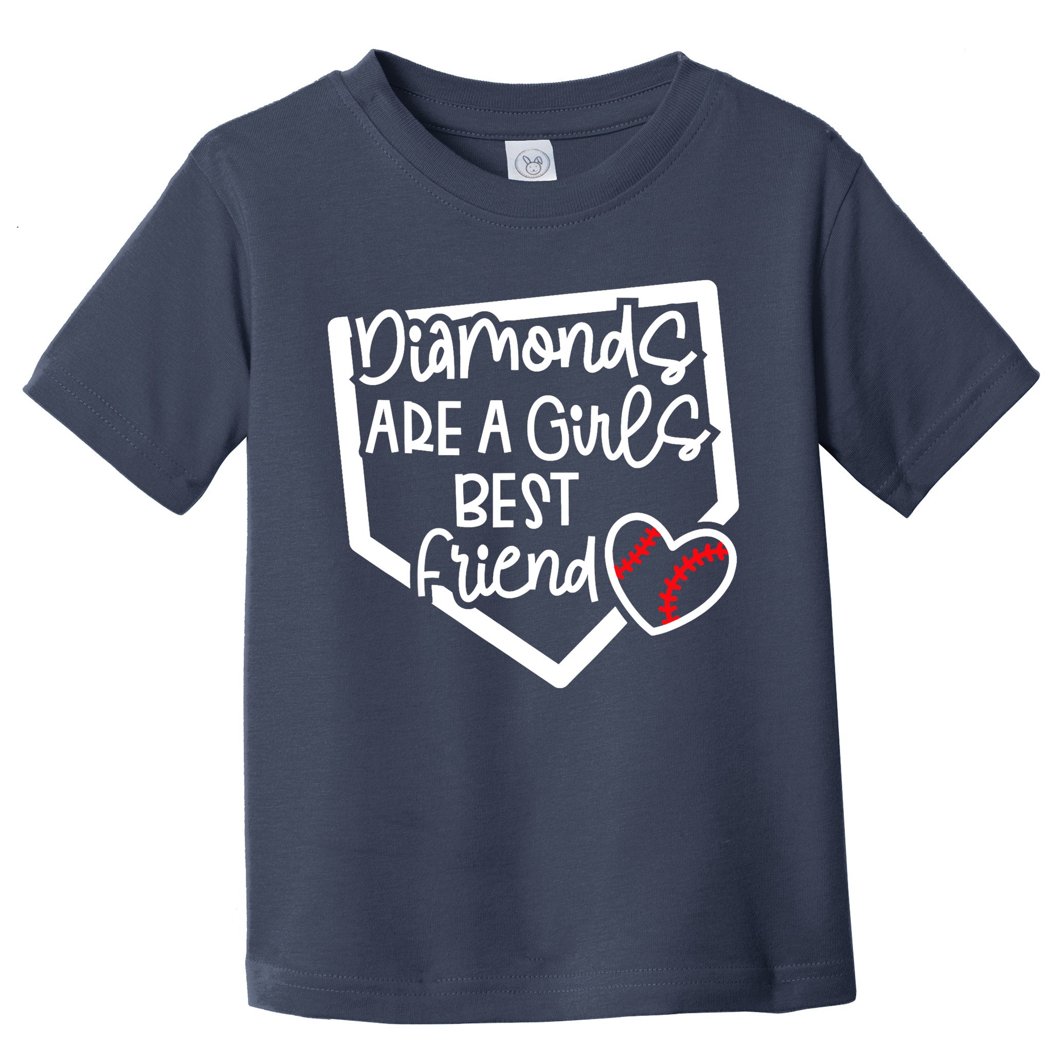 Funny Diamonds Are A Girls Best Friend Baseball Softball Mom Toddler T-Shirt