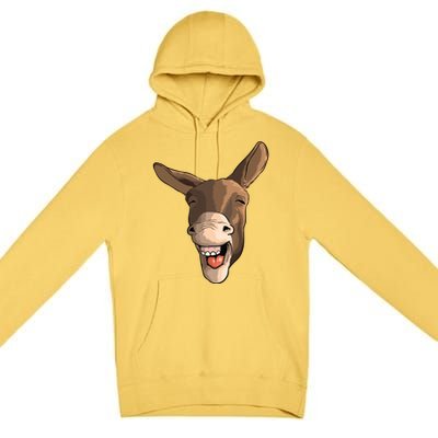 Funny Donkey Art For Donkey Lover Farm Animal Premium Pullover Hoodie