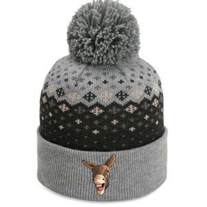 Funny Donkey Art For Donkey Lover Farm Animal The Baniff Cuffed Pom Beanie