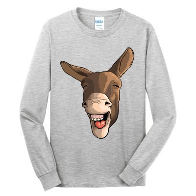 Funny Donkey Art For Donkey Lover Farm Animal Tall Long Sleeve T-Shirt