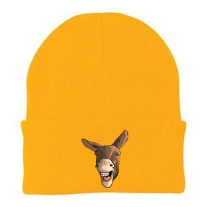 Funny Donkey Art For Donkey Lover Farm Animal Knit Cap Winter Beanie