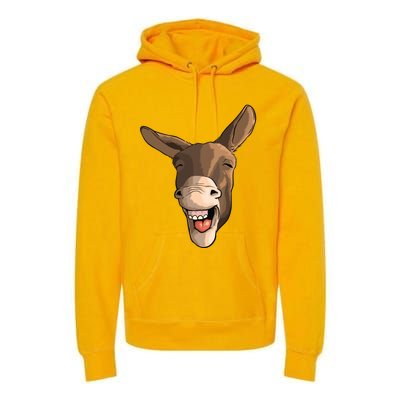 Funny Donkey Art For Donkey Lover Farm Animal Premium Hoodie