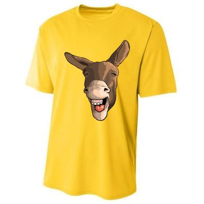 Funny Donkey Art For Donkey Lover Farm Animal Performance Sprint T-Shirt