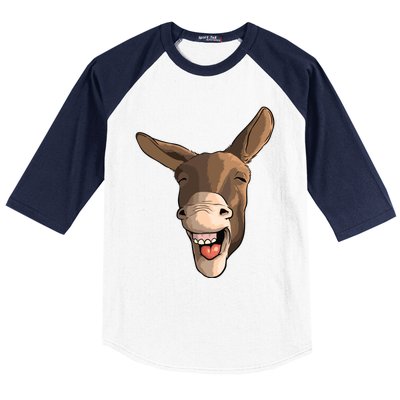 Funny Donkey Art For Donkey Lover Farm Animal Baseball Sleeve Shirt