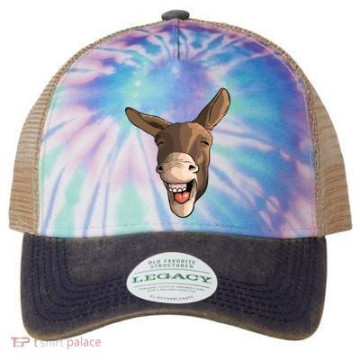 Funny Donkey Art For Donkey Lover Farm Animal Legacy Tie Dye Trucker Hat
