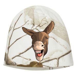 Funny Donkey Art For Donkey Lover Farm Animal Kati - Camo Knit Beanie