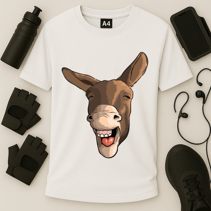Funny Donkey Art For Donkey Lover Farm Animal Cooling Performance Crew T-Shirt