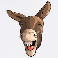 Funny Donkey Art For Donkey Lover Farm Animal Cooling Performance Crew T-Shirt
