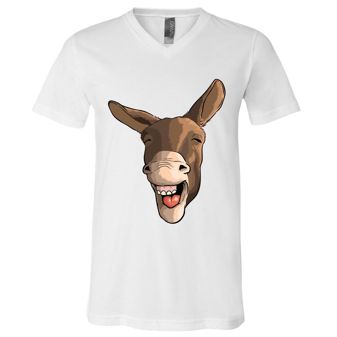 Funny Donkey Art For Donkey Lover Farm Animal V-Neck T-Shirt