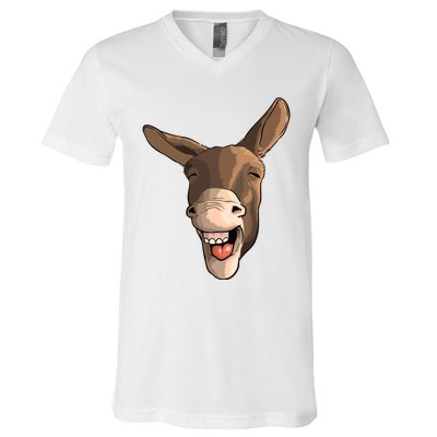 Funny Donkey Art For Donkey Lover Farm Animal V-Neck T-Shirt