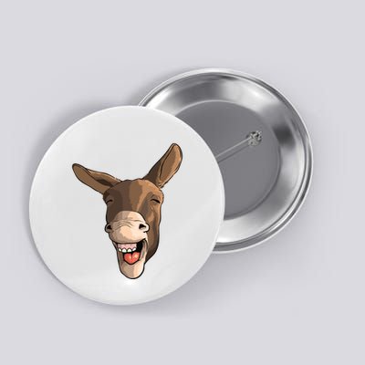Funny Donkey Art For Donkey Lover Farm Animal Button