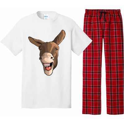 Funny Donkey Art For Donkey Lover Farm Animal Pajama Set