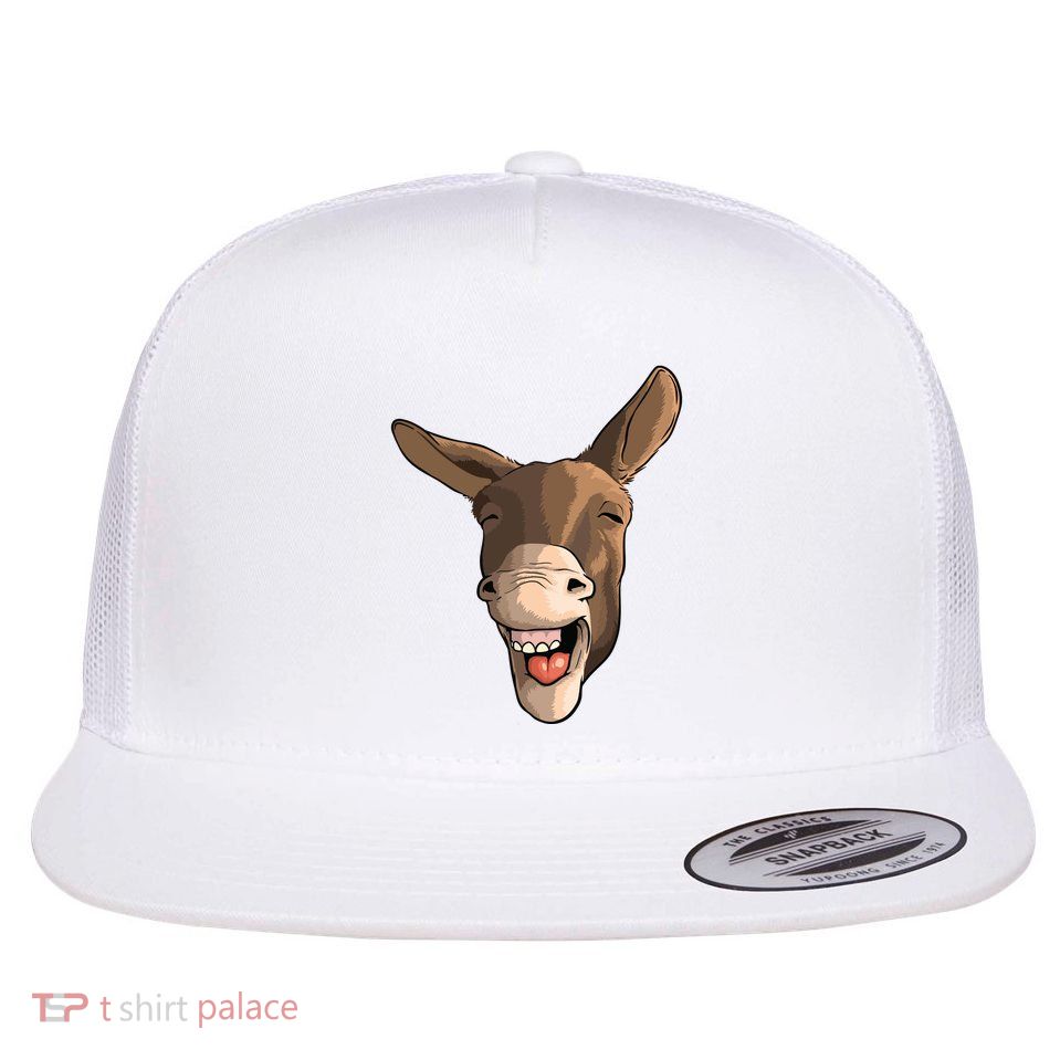 Funny Donkey Art For Donkey Lover Farm Animal Flatbill Hat