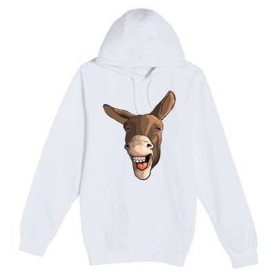 Funny Donkey Art For Donkey Lover Farm Animal Premium Pullover Hoodie