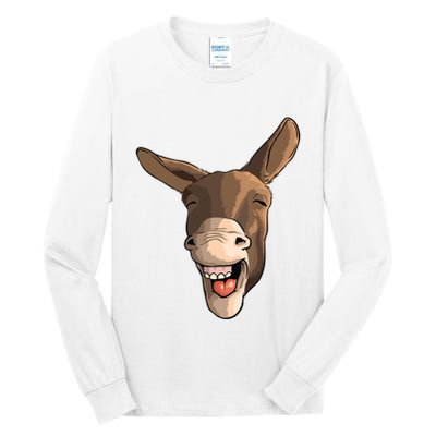 Funny Donkey Art For Donkey Lover Farm Animal Tall Long Sleeve T-Shirt