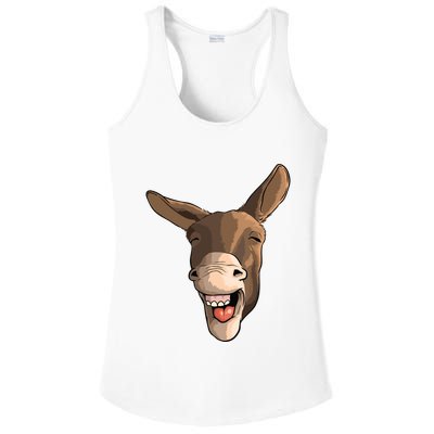 Funny Donkey Art For Donkey Lover Farm Animal Ladies PosiCharge Competitor Racerback Tank