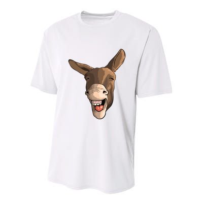 Funny Donkey Art For Donkey Lover Farm Animal Youth Performance Sprint T-Shirt