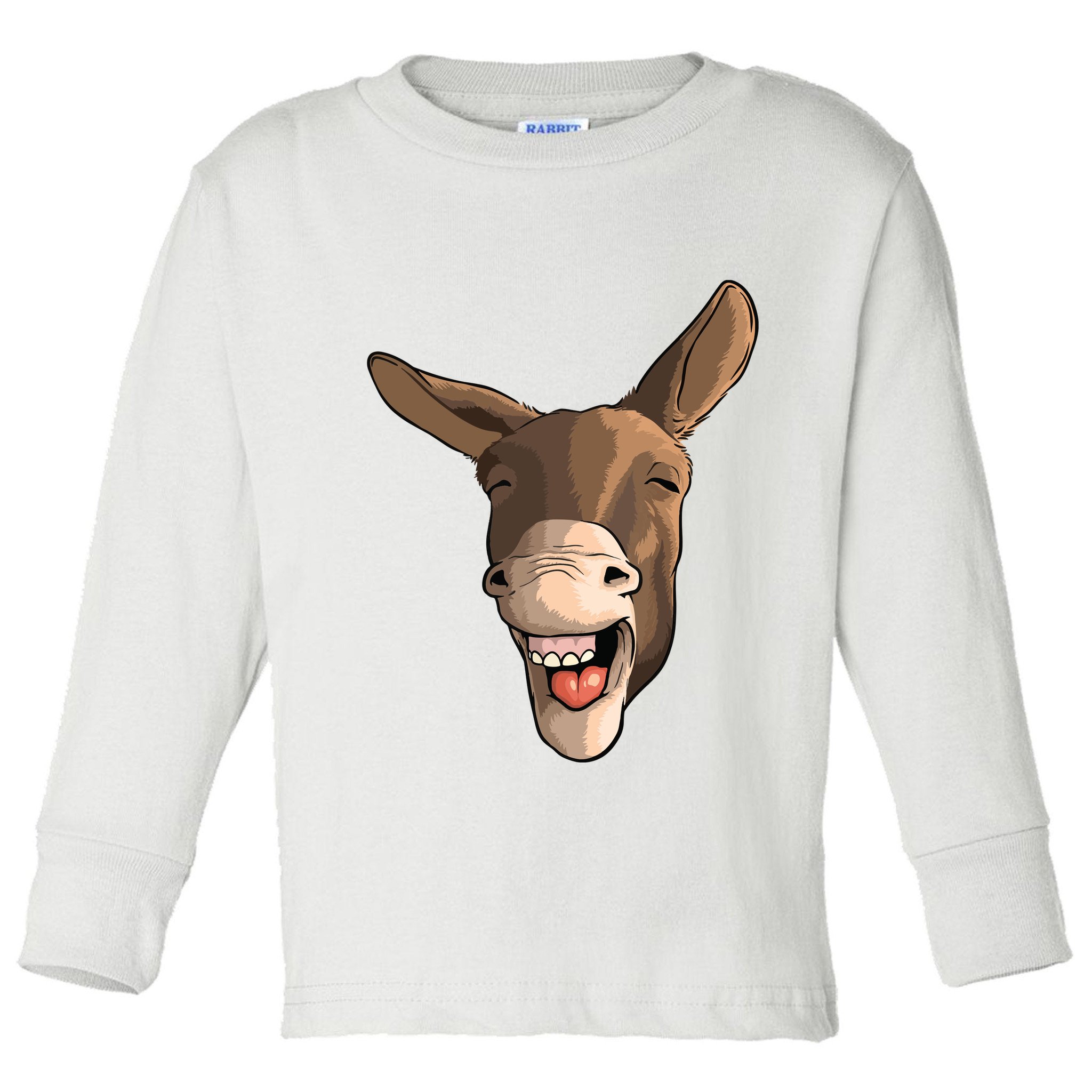 Funny Donkey Art For Donkey Lover Farm Animal Toddler Long Sleeve Shirt