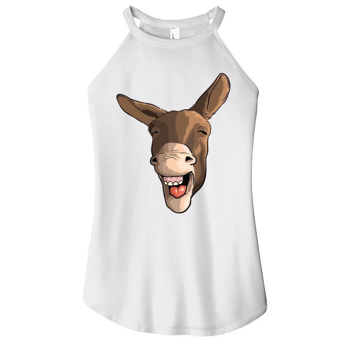 Funny Donkey Art For Donkey Lover Farm Animal Women's Perfect Tri Rocker Tank
