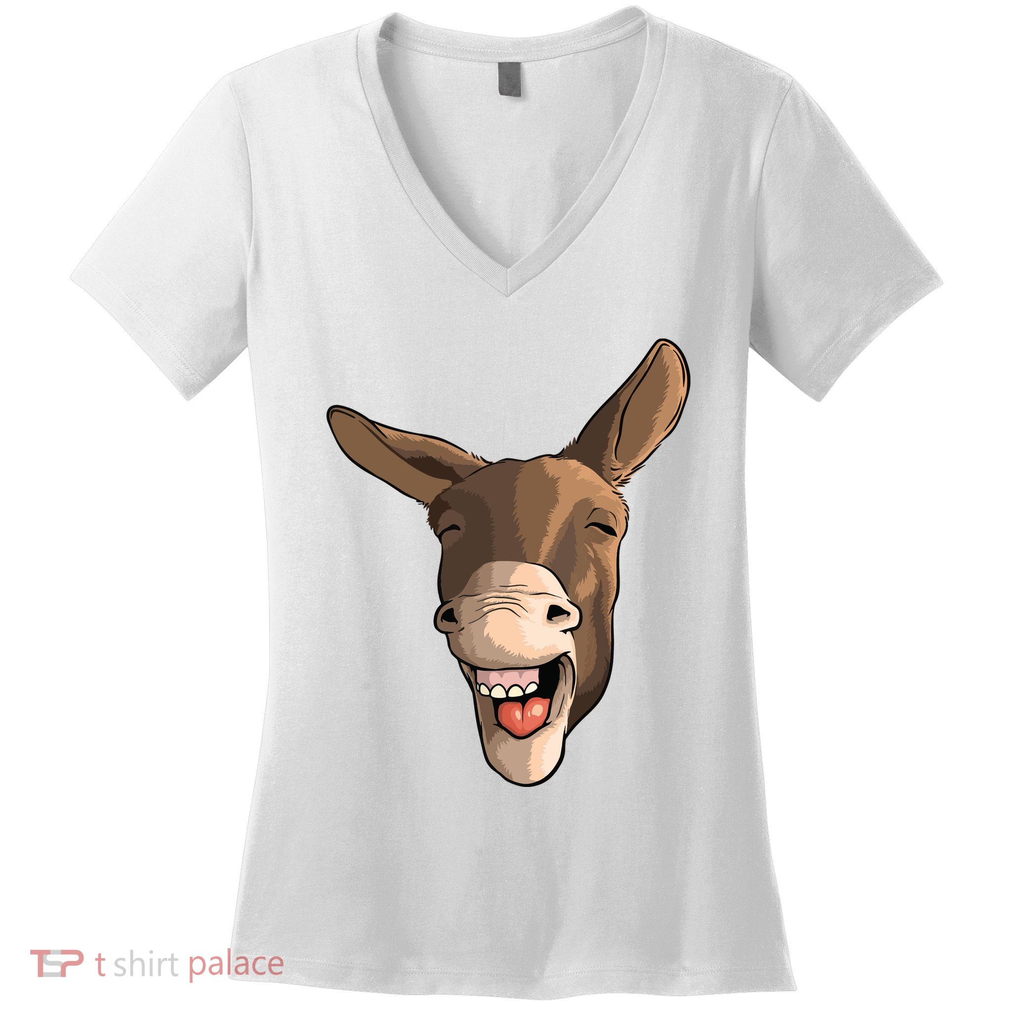 Funny Donkey Art For Donkey Lover Farm Animal Women's V-Neck T-Shirt