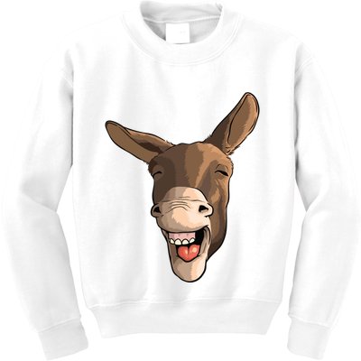 Funny Donkey Art For Donkey Lover Farm Animal Kids Sweatshirt
