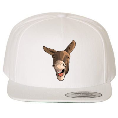 Funny Donkey Art For Donkey Lover Farm Animal Wool Snapback Cap