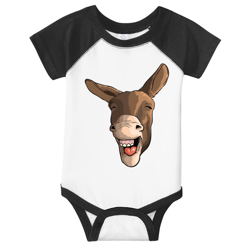 Funny Donkey Art For Donkey Lover Farm Animal Infant Baby Jersey Bodysuit