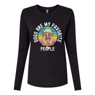 Funny Dogs Are My Favorite People Gift Womens Cotton Relaxed Long Sleeve T-Shirt