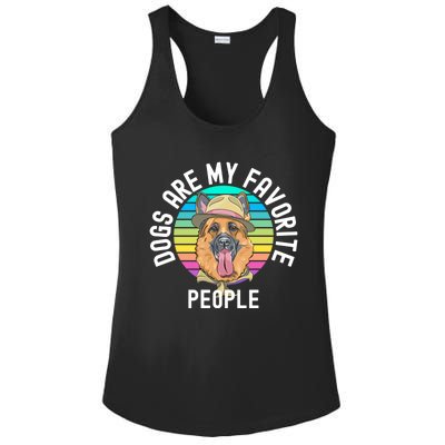 Funny Dogs Are My Favorite People Gift Ladies PosiCharge Competitor Racerback Tank