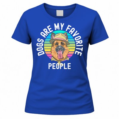 Funny Dogs Are My Favorite People Gift Women's T-Shirt