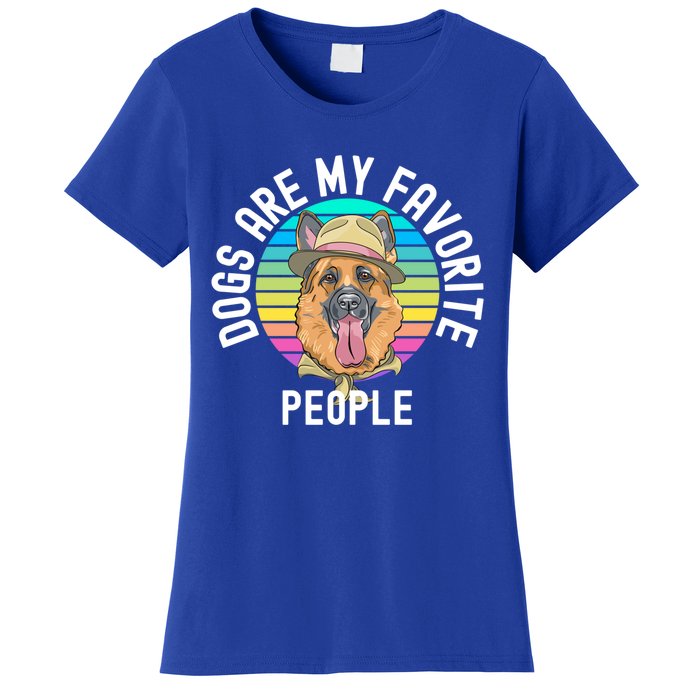 Funny Dogs Are My Favorite People Gift Women's T-Shirt