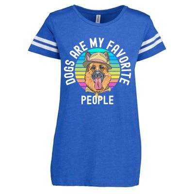 Funny Dogs Are My Favorite People Gift Enza Ladies Jersey Football T-Shirt