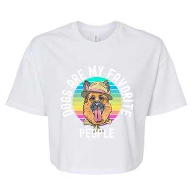 Funny Dogs Are My Favorite People Gift Bella+Canvas Jersey Crop Tee