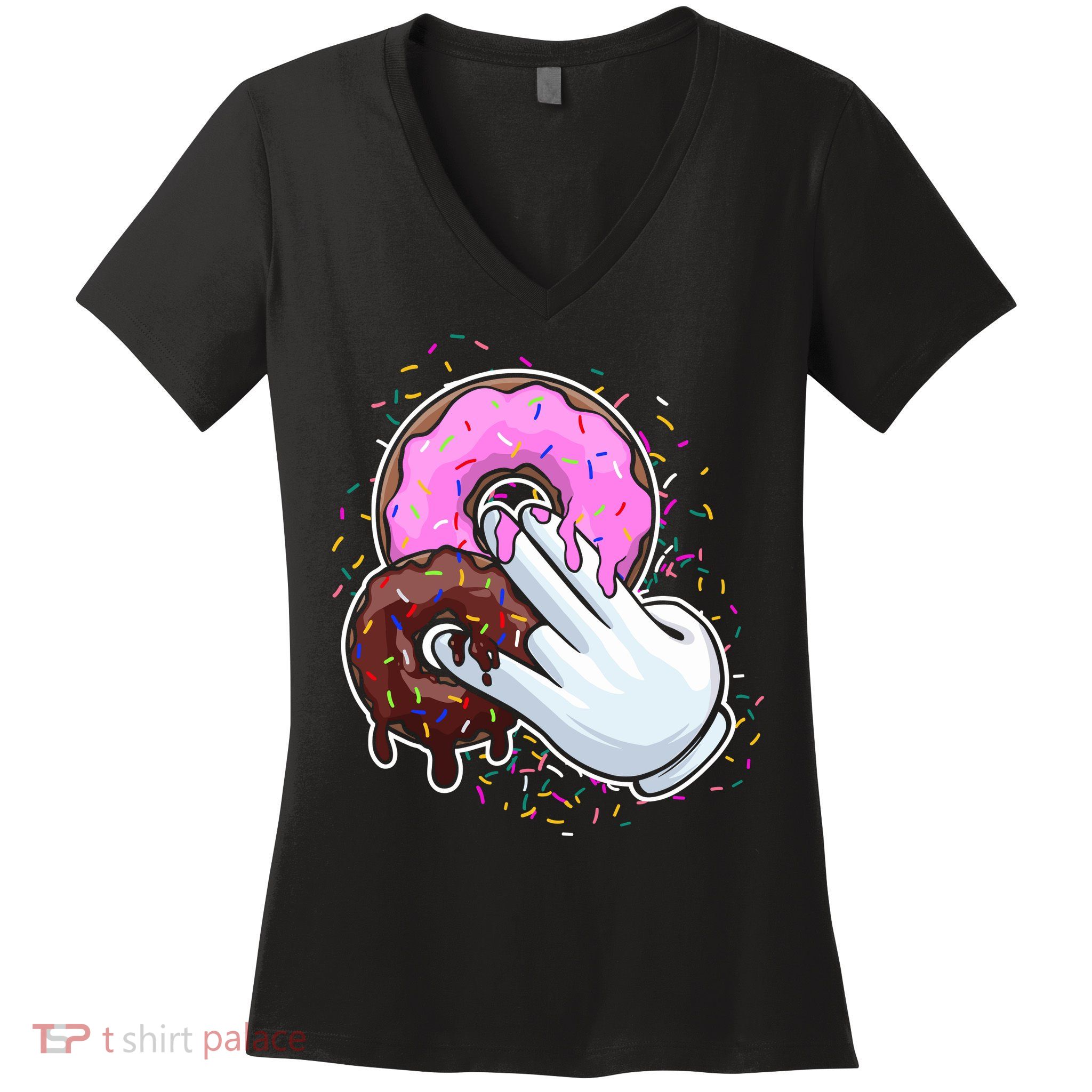 Funny Dirty Adults Sex In The Pink In The Stink Funny Women's V-Neck T-Shirt