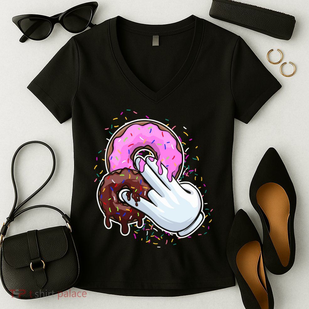 Funny Dirty Adults Sex In The Pink In The Stink Funny Women's V-Neck T-Shirt