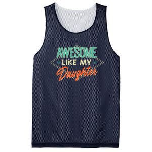 Fathers Day Awesome Like My Daughter Funny Dad Daddy Papa Mesh Reversible Basketball Jersey Tank