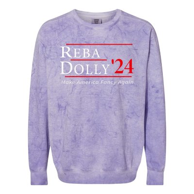 Funny Dolly And Reba 2024 Design Colorblast Crewneck Sweatshirt